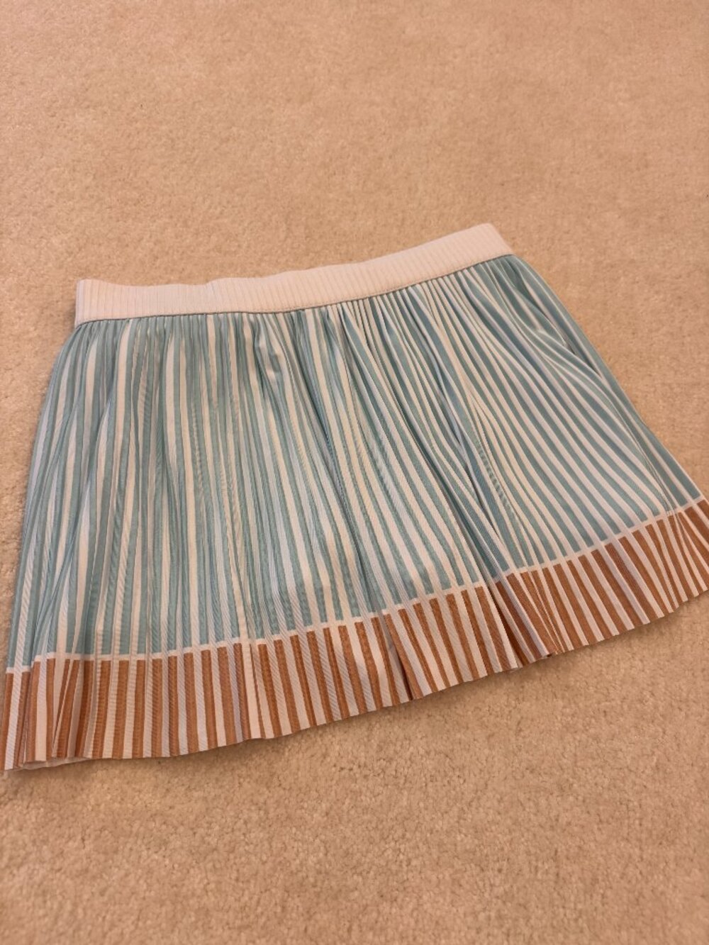 NWT Lucky in Love Pleated Tennis Skirt Skort XS Aqua White $88
